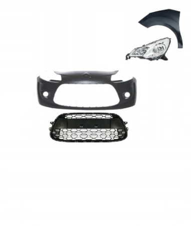 фото №1, Citroen c3 2010-2013 набор запчасти бампер лампа крыло решётка