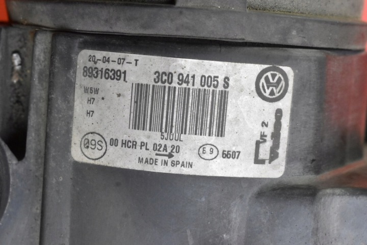 фото №6, Фара ліве фара передня лінза eu 3c0941005s vw passat b6 05-10