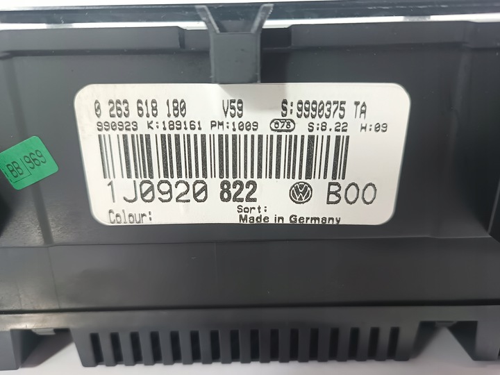 фото №5, Vw golf iv 4 97-06 спидометр приборы obrotomierz оригинальный номер 1j0920822