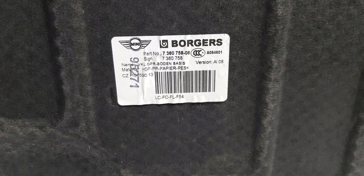 фото №6, Mini clubman f54 2017r 1.5 оббивка багажника 7360758