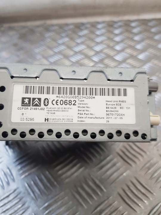 фото №9, Магнітола з блютуз 96751720xh peugeot 308