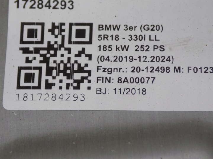 фото №5, Bmw 3 g20 g21 pas переднее радиатор вентилятор радар 330i 185kw 252km