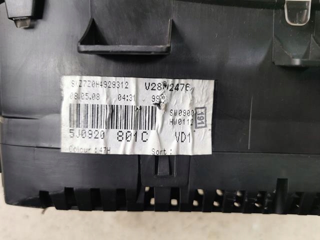 фото №5, Спидометр приборы 1.4 tdi skoda fabia ii roomster 5j0920801c