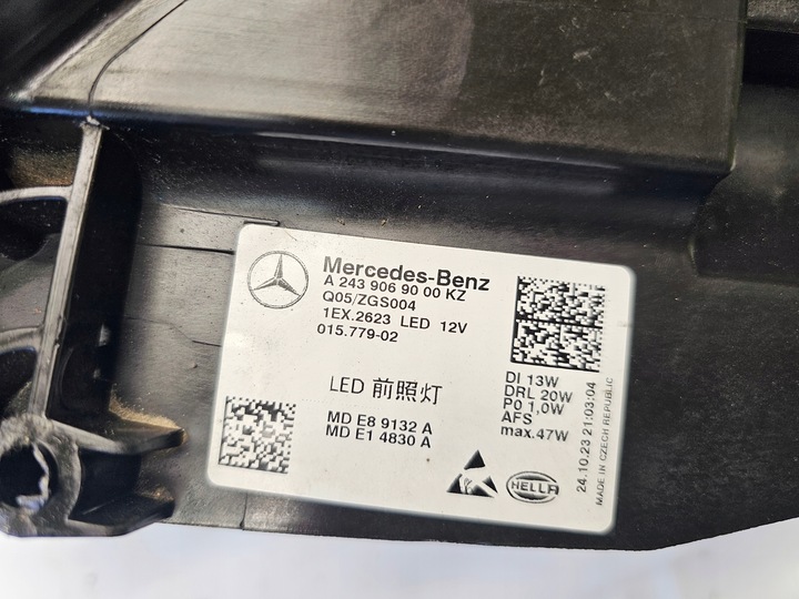 фото №16, Лампа mercedes eqa eqb w243 a243 243 полный led перед правая оригинал high