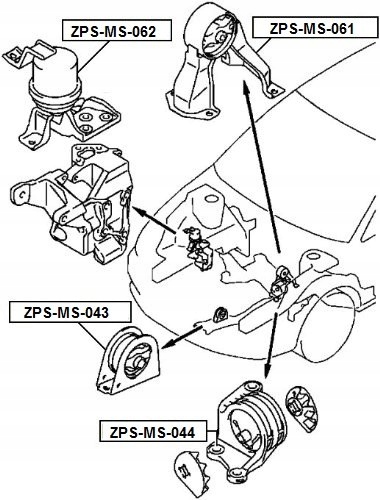 фото №3, Подушка двигуна зад outlander cu 02-06 /зад mtm/