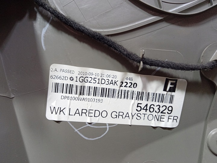 фото №4, Grand cherokee wk2 оббивка двері перед ліва eu