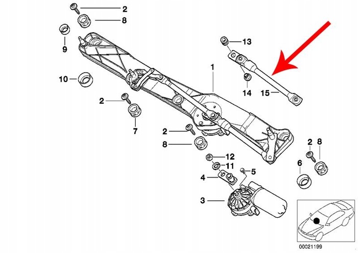 фото №14, Стержень дворник bmw e39 520 525 528 530 540