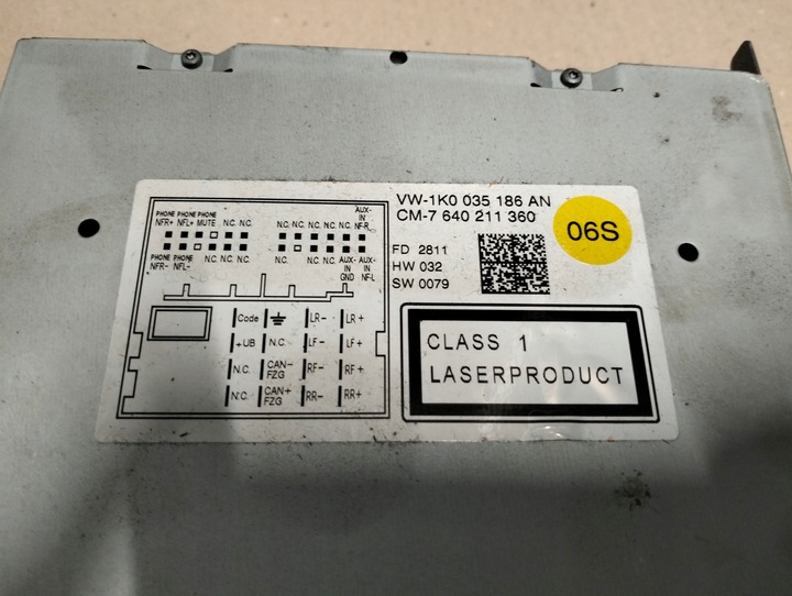 фото №9, Радіо volkswagen jetta vi 1k0035186an