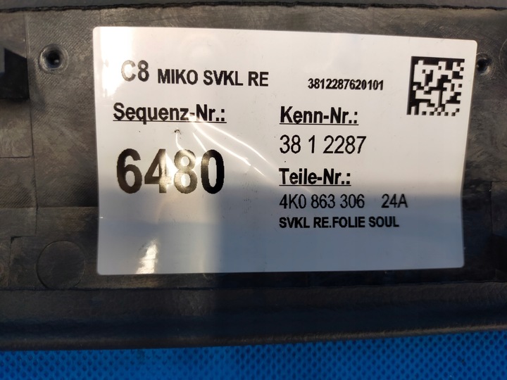 фото №11, Audi a6 c8 4k 2023r sedan s-line оббивка бокова тунелю права 4k0863306