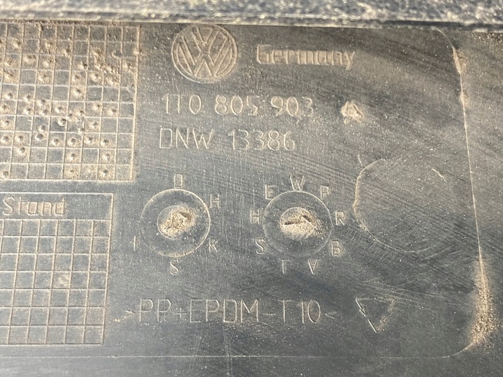 фото №16, Volkswagen touran i спойлер планка спойлер накладка бампера 1t0805903