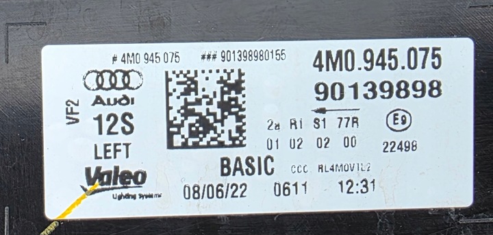 фото №4, Audi q7 рестайлинг лампа левая зад led 4m0