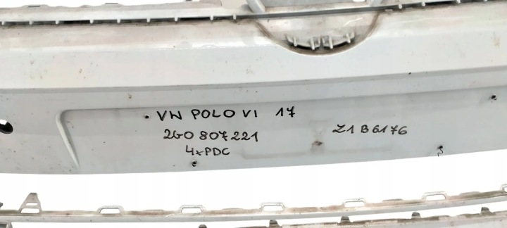 фото №6, Vw polo vi 6 2017- бампер передний перед 2g0807221 4xpdc