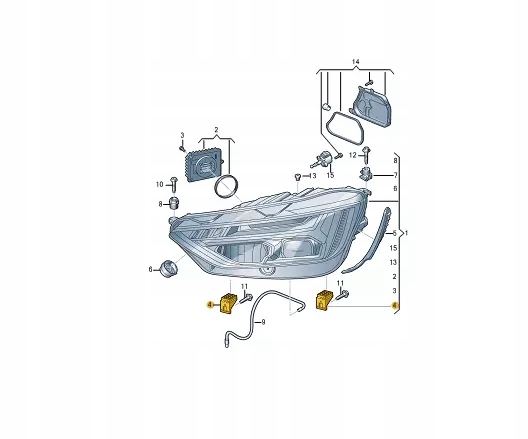 фото №9, Audi q5 fy sportback держатель фара передней 80a941453a oem