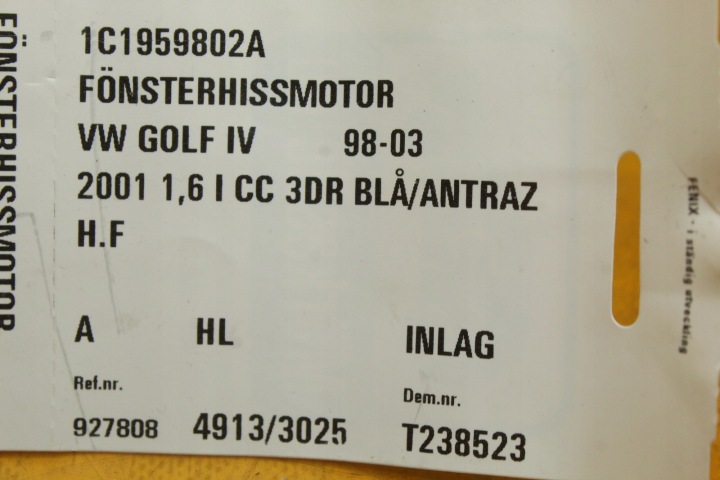 фото №14, Двигунчик блок керування  скла праве перед vw golf iv 1c1959802a 101386 102