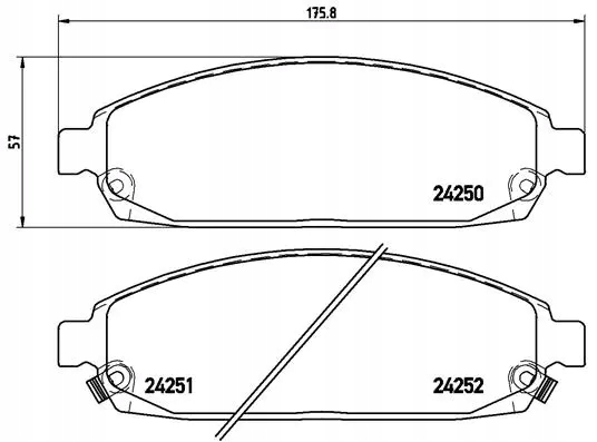 фото №6, Тормозные колодки brembo jeep grand cherokee 2005--|} передний