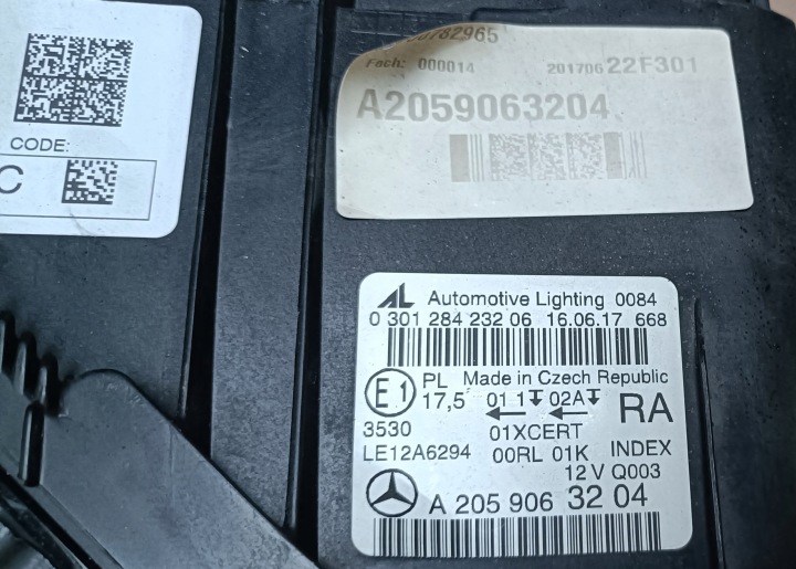 фото №12, Mercedes c-klasa w205 фара передня повний led права