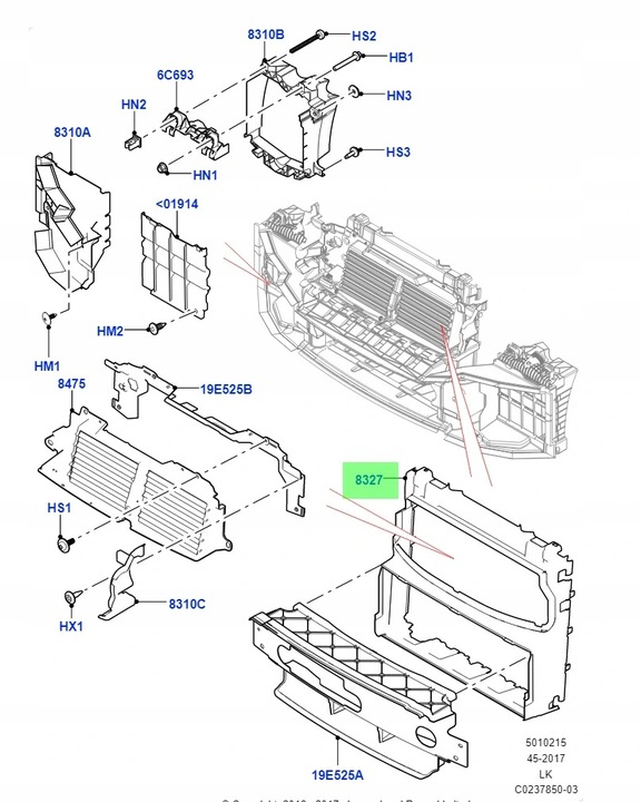 фото №8, Нова оригінальна кермо повітря впуск range rover sport 2.0 lr087674