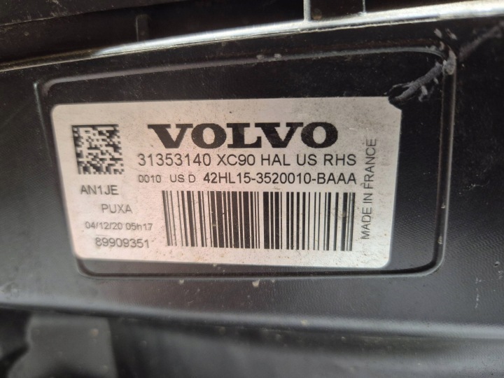 фото №14, Volvo xc90 ii 14- фара передня звичайна права usa 31353140