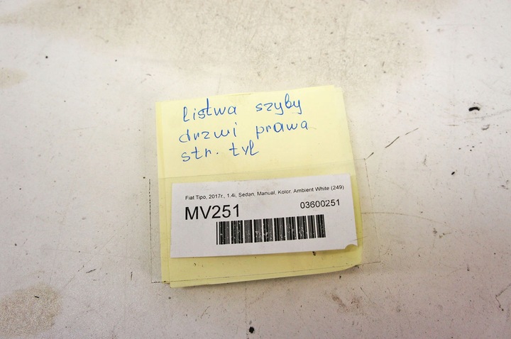 фото №5, Mv251 fiat tipo ii планка дверь правый зад sedan