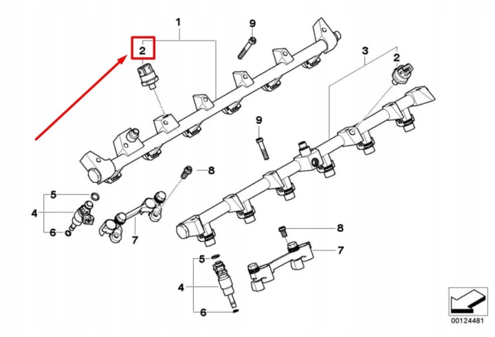 фото №10, Bmw 7 e65 e66 e67 датчик тиску пального 13537500221 7500221