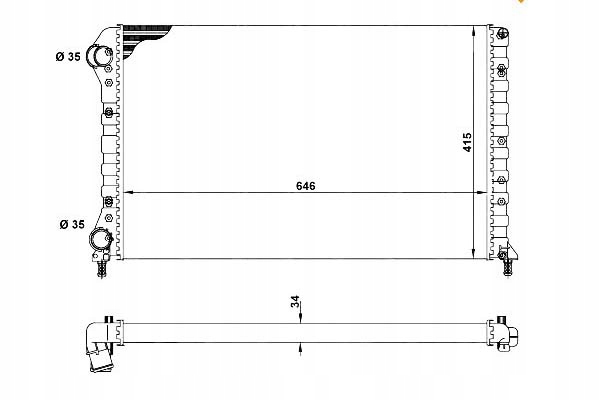 фото №2, Радиаторов fiat doblo 1,6b 1,9d 01- nrf