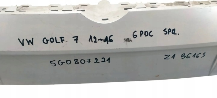 фото №7, Vw golf vii 7 12-16 бампер передний перед 6xpdc 5g0807221