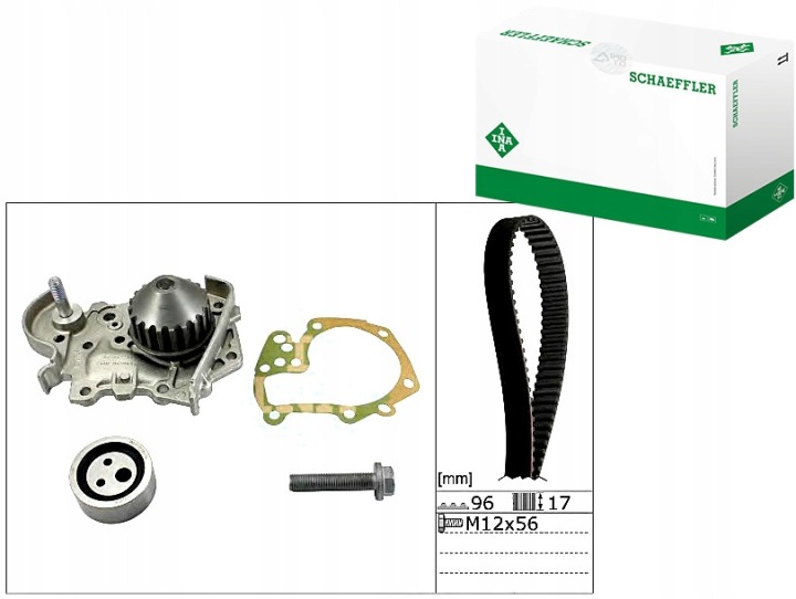 фото №12, Schaeffler ina 530 0191 31 насос водяна + комплект ремінь грм