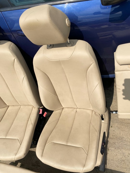 фото №12, Bmw f30 сидіння електричний. комплект сидіння диван світла шкіра обшивки оббивка