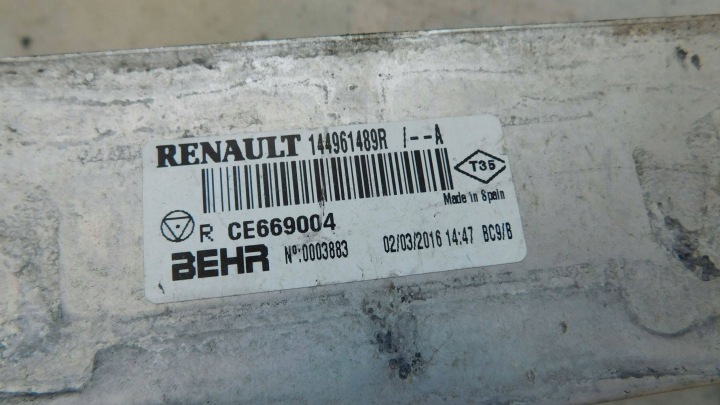 фото №6, Renault kangoo ii рестайлинг 16r 1.2 tce радиатор интеркулер 144961489r