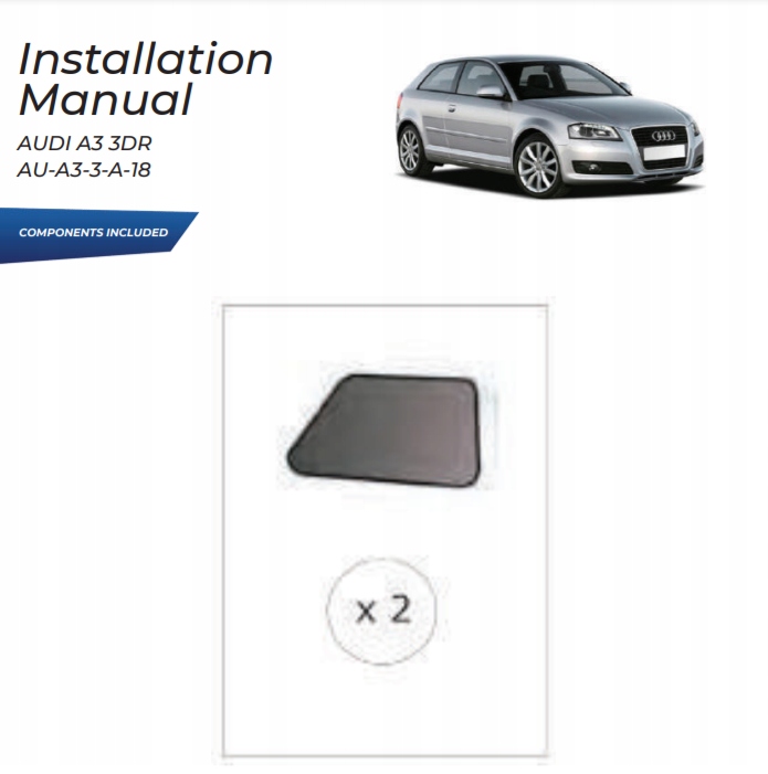 фото №13, Шторки стёкла боковые audi a3 8p 3d 03-12 защитные накладки ролеты солнцезащитный