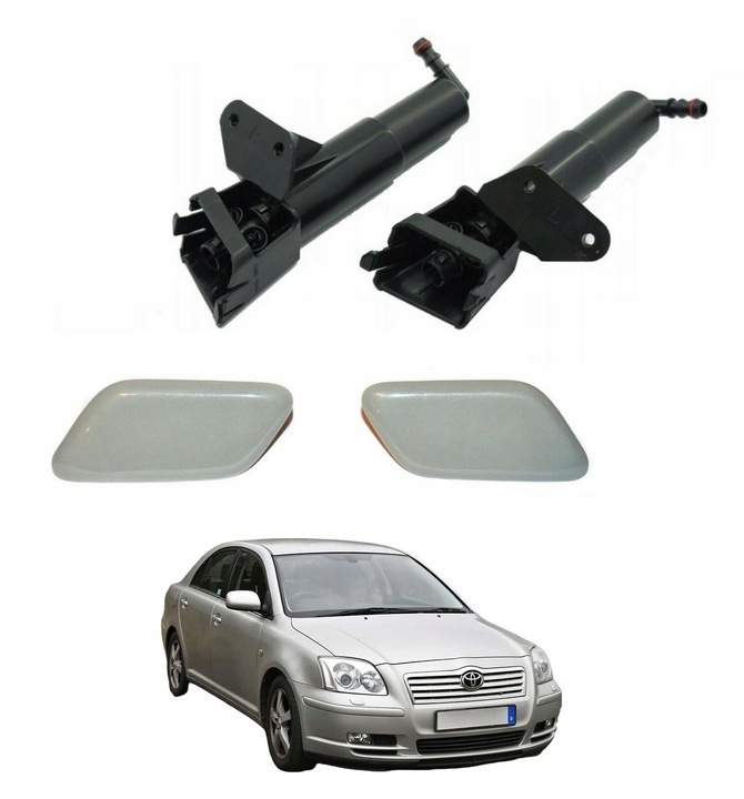 фото №1, Ліва i права розпилювач фара лампи + заглушка toyota avensis t25