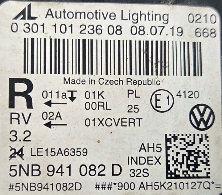 фото №12, Tiguan ii 5nb фара праве фара права перед європа 5nb941082d jl-077