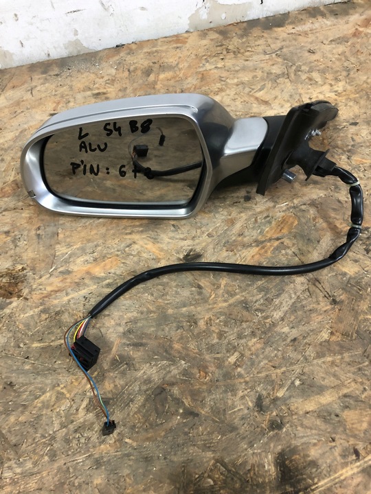 фото №1, S4 b8 8k0 дзеркало ліві алюмінієві 6+2pin комплектні