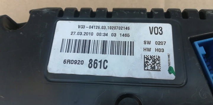 фото №6, Volkswagen polo v 6r спідометр  прилади 6r0920861c