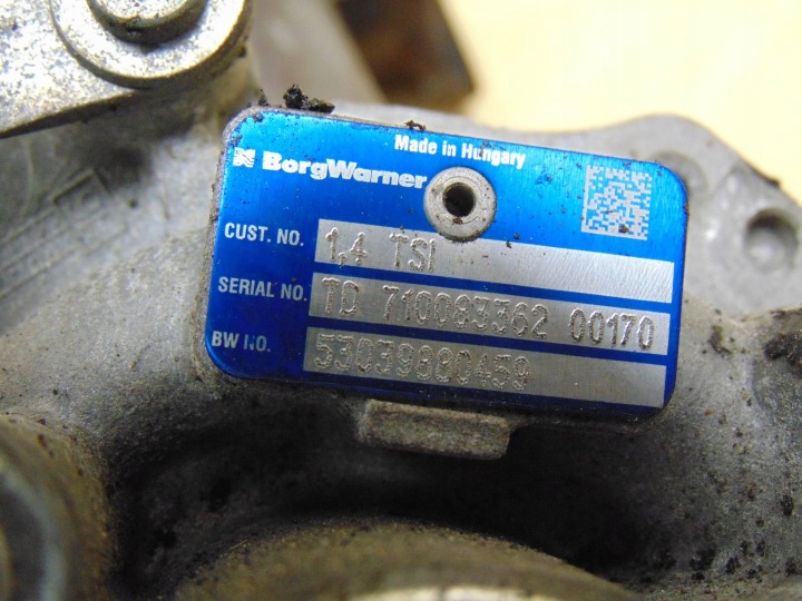фото №14, Турбонагнітач vw golf vi 1.4 tsi 53039880459