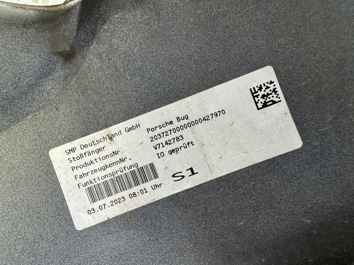 фото №8, Porsche taycan turbo s бампер переднє