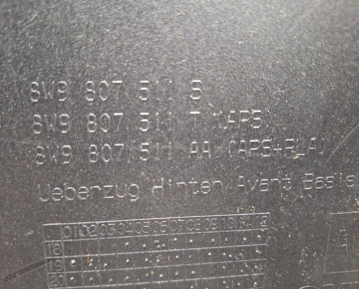 фото №16, Audi a4 b9 рестайлінг s line 8w9 бампер задній зад універсал avant 8w9807511t