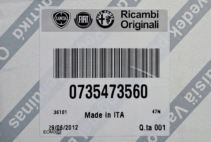 фото №5, Оригінал решітка повітропровід середня 735473560 lancia delta