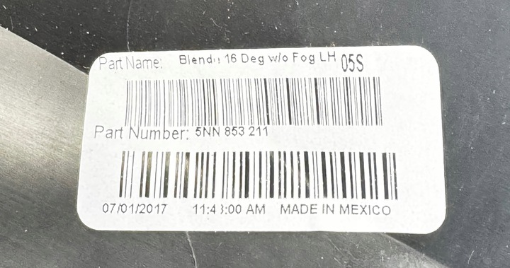 фото №3, Решётка бампера шторка левая vw tiguan allspace 5nn853211 9b9