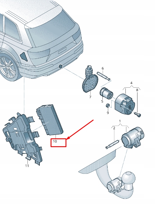 фото №2, Audi q8 4mn trailer detection контроль unit 8w0907383a
