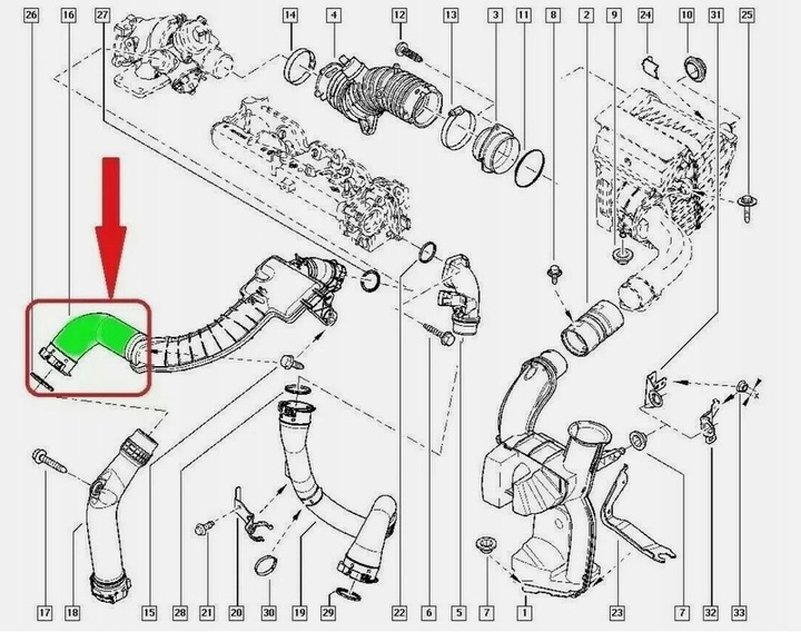фото №2, Труба шланг шланг turbo интеркулер renault megane iii 1.4 tce 8200860017