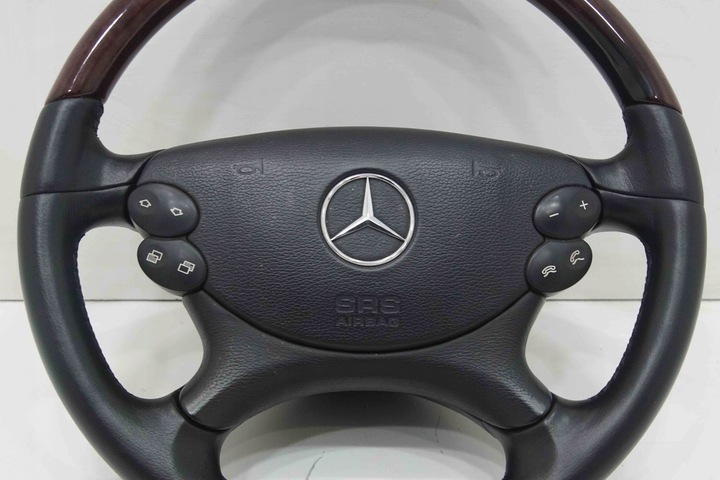 фото №9, Кермо шкіра дерево подушка безпеки mercedes sl r230