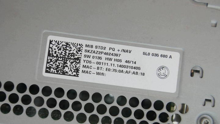 фото №8, Магнітола магнітола навігація mib std2 skoda yeti i рестайлінг 5l0035680a