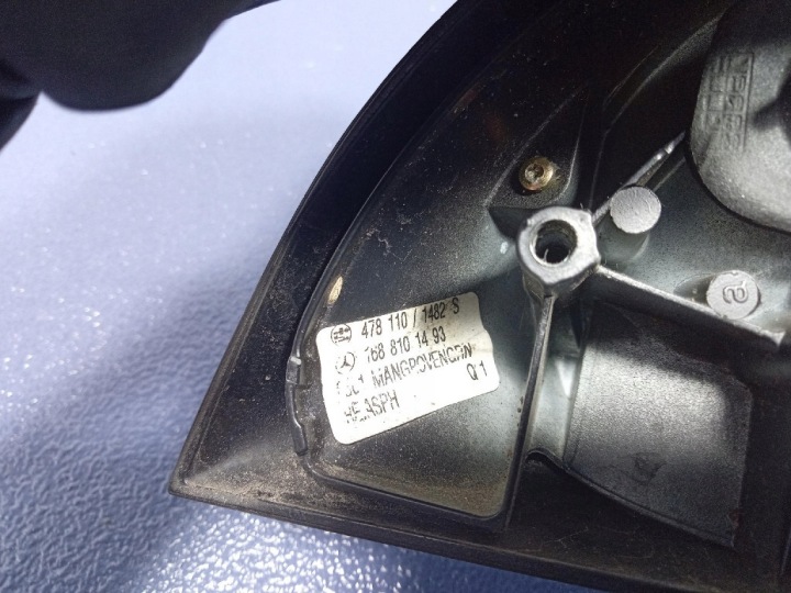 фото №8, Mercedes a klasa w168 рестайлинг 01- зеркало правое 7 pin 761 polarsilber