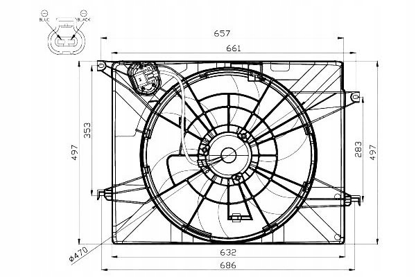 фото №1, Nrf вентилятор радиатор з корпус kia optima 2.