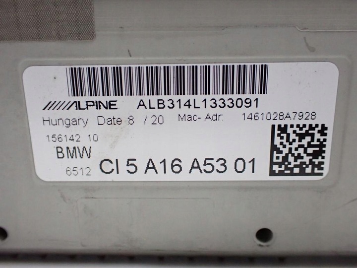 фото №11, Навигация навигация радио дисплей панель 5a16a53 9826390 bmw 1 f40 20r