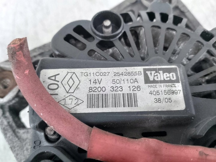 фото №7, Генератор renault laguna ii 8200323126 tg11c027 2542855b 1.6 16v