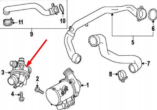фото №9, Bmw 7 f01 термостат 11538671516 8671516 3.0 бензин 235kw
