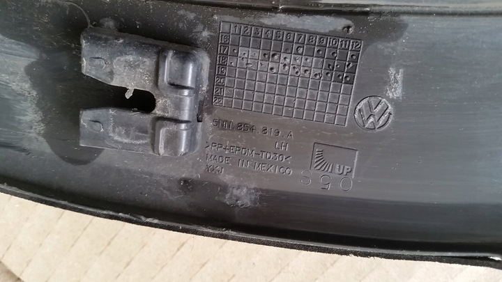 фото №16, Volkswagen tiguan 5nn854819a планка декоративная / защитная, крыло