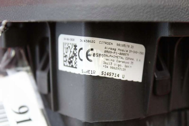 фото №8, Подушка безопасности подушка безопасности водителя 98185170zd citroen berlingo 4 iv 18-21